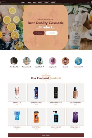 HTML5化妝品店在線宣傳網(wǎng)站模板-Toy模板網(wǎng)編號19952